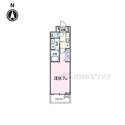 近鉄奈良線 学園前駅 徒歩20分の賃貸アパート 3階1Kの間取り