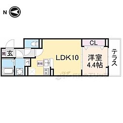 近鉄天理線 天理駅 徒歩5分の賃貸アパート 3階1LDKの間取り
