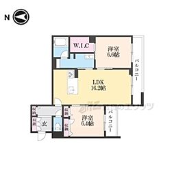 シャーメゾンフゥ 2LDKの間取図画像