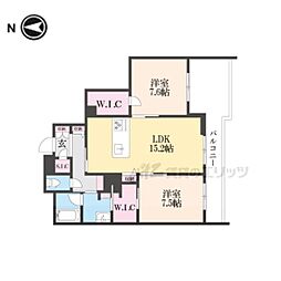 シャーメゾンフゥ 2LDKの間取図画像