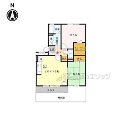 グランドールサンエイ 2LDKの間取図画像