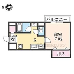 杉ケ町北ビル 1Kの間取図画像