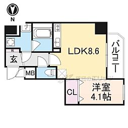 インフィニティ 1LDKの間取図画像