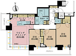 ザ・パークハウス晴海タワーズティアロレジデンス 3LDKの間取図画像