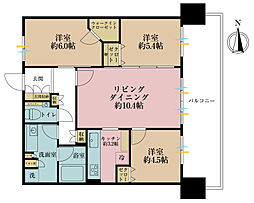 アーバンドックパークシティ豊洲タワーA 3LDKの間取図画像