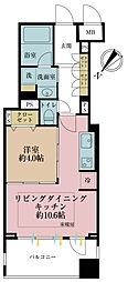 日本橋ヴォアール 1LDKの間取図画像