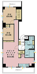 キャッスルマンション錦糸町 2LDKの間取図画像