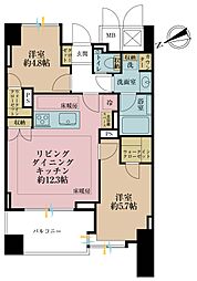 プレミスト明石町 2LDKの間取図画像