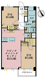 三鷹コーポラス 2LDKの間取図画像