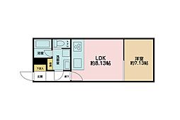 FLレジデンス新宿御苑5 1LDKの間取図画像