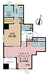 グリーンパーク東日本橋レジデンス2 1LDKの間取図画像