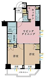 ルーブル両国弐番館 2LDKの間取図画像