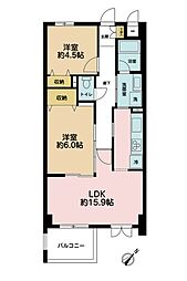 エクセル立教前 2LDKの間取図画像