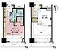 間取り：専有面積40m2、バルコニー面積5.63m2