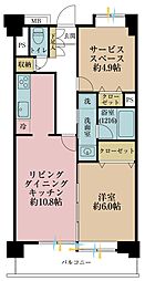 サンレイ浅草 1SLDKの間取図画像