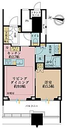 パークコート文京小石川ザタワー 1LDKの間取図画像