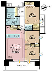 パークホームズ浅草六丁目 3LDKの間取図画像