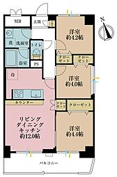 フドウ東陽町ハイツ 3LDKの間取図画像
