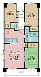 川口南町パークホームズ 3LDKの間取図画像