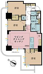 川口パークタワー 3LDKの間取図画像