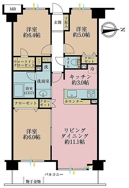 間取りを拡大表示