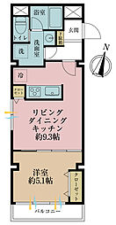 豊玉第2コーポラス 1LDKの間取図画像