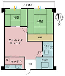 シャンボール荻窪 2DKの間取図画像