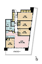 レーベン鵠沼海岸BLUENOVA 4LDKの間取図画像