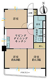 第18宮庭マンション 3DKの間取図画像
