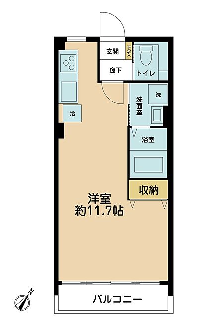 1R 間取り