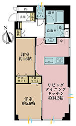 ホワイトレヂデンス 2LDKの間取図画像