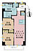 間取り：2LDK、専有面積47.5m2、バルコニー面積4.6m2