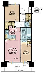 THE浅草レジデンス 2LDKの間取図画像