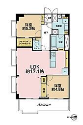 トーア辰巳マンション 2LDKの間取図画像