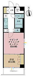 ダイアパレス鷺宮 1LDKの間取図画像