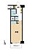 間取り：専有面積22.95m2、バルコニー面積2m2