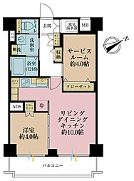 キョウエイハイツ田町 1SLDKの間取図画像