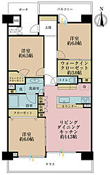 グラントゥルース神田岩本町 2LDKの間取図画像