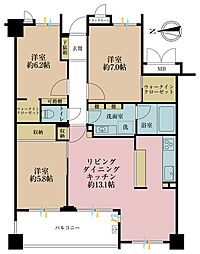 ルネサンスシティ本牧 3LDKの間取図画像