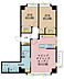 間取り：2LDK、専有面積55.63m2
