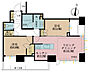 間取り：2LDK、専有面積57.69m2、バルコニー面積14.57m2