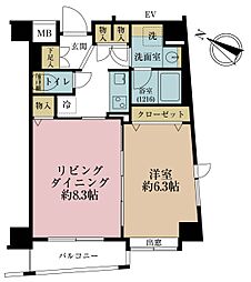 日神デュオステージ代田橋和泉通り 1LDKの間取図画像