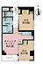 間取り：2DK、専有面積45.92m2、バルコニー面積3.3m2