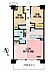 間取り：2LDK、専有面積68.36m2、バルコニー面積12.1m2