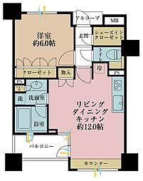 サンクタス127新川 1LDKの間取図画像