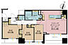 間取り：3LDK、専有面積70.38m2、バルコニー面積7.35m2