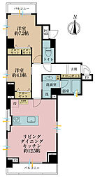 ハイシティ両国第2 2LDKの間取図画像