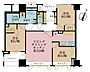 間取り：3LDK、専有面積75.22m2、バルコニー面積5.99m2