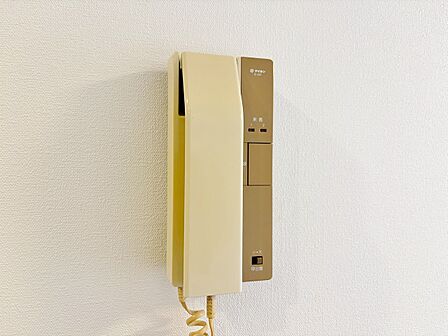 ドアを開けずに来訪者対応できるようインターホン設置。