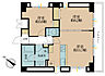 間取り：2LDK、専有面積61.75m2、バルコニー面積10.07m2
